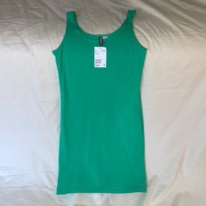H&M Green Short Stretch Tank Dress